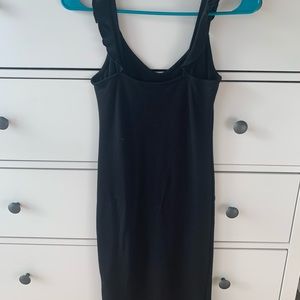 Black Cocktail dress  with ruffles on straps
